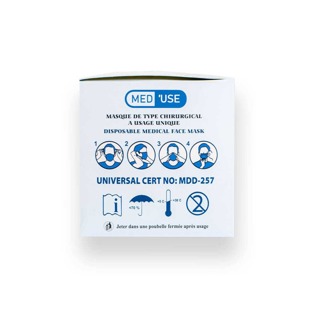 Masques hygieniques chirurgical 3 plis TYPE2R