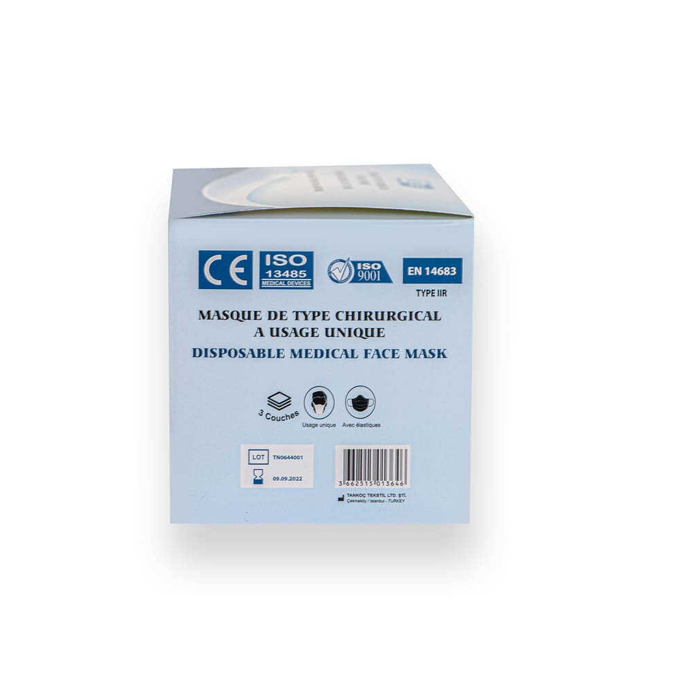 Masques hygieniques chirurgical 3 plis TYPE2R