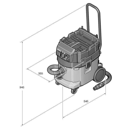 Aspirateur eau et poussiere set dustex 35MX ac classe m 1380W Fein 92032060000