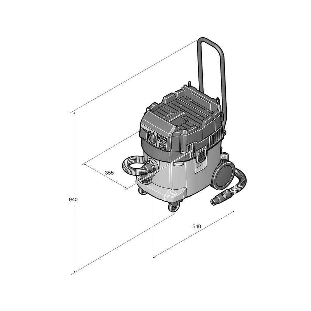 Aspirateur eau et poussiere set dustex 35MX ac classe m 1380W Fein 92032060000