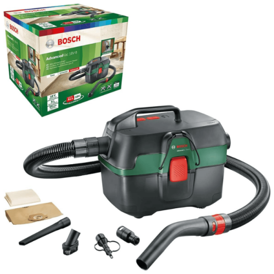 Aspirateur eau poussiere sans fil advancedvac 18V 8 solo Bosch 06033E1001