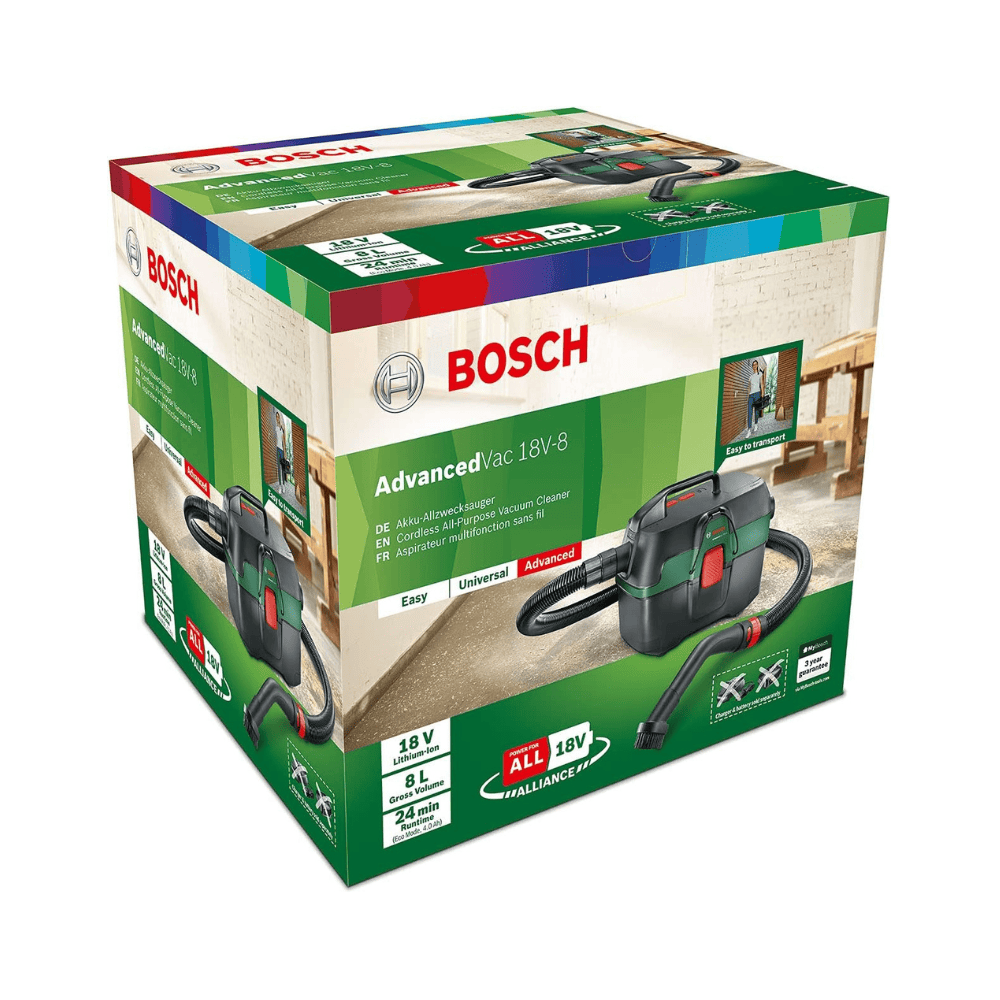 Aspirateur eau poussiere sans fil advancedvac 18V 8 solo Bosch 06033E1001