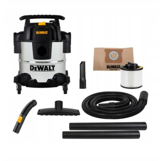 Aspirateur eau et poussieres 1050W 20L cuve inox Dewalt DXV20SC
