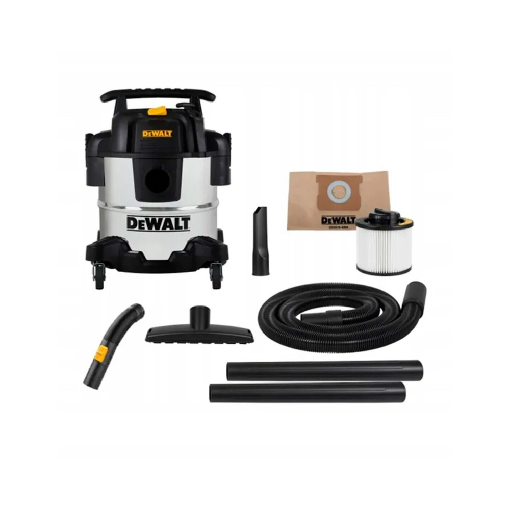 Aspirateur eau et poussieres 1050W 20L cuve inox Dewalt DXV20SC