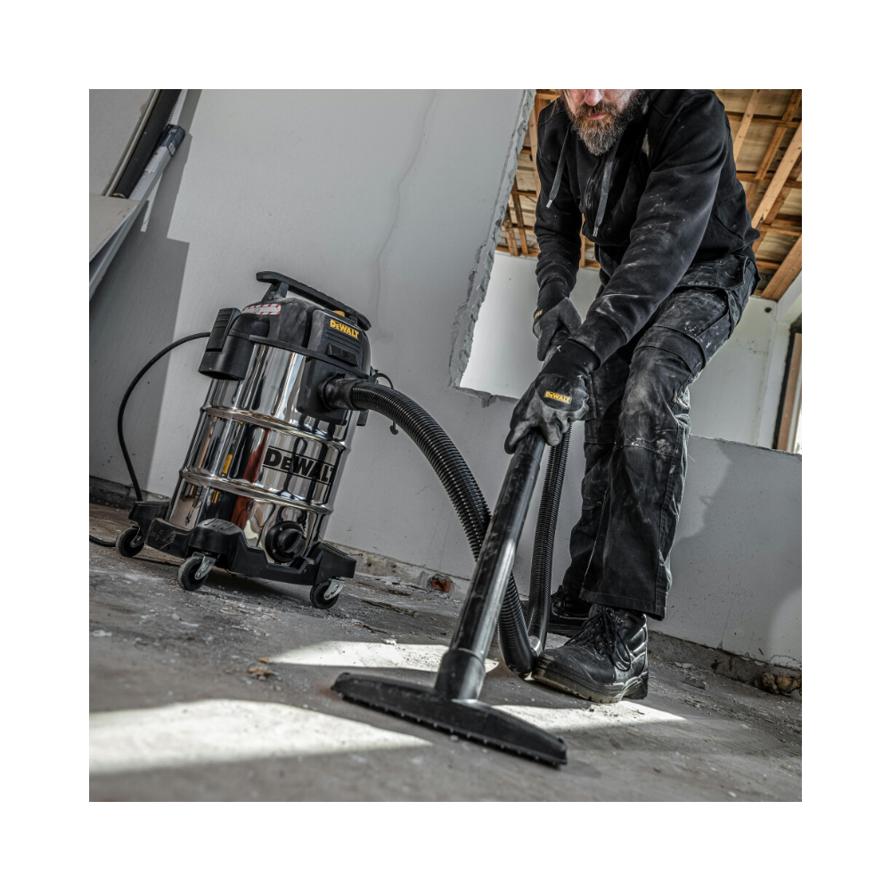 Aspirateur eau et poussieres 1050W 30L cuve inox Dewalt DXV30SAPTA