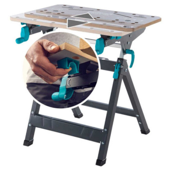 Etabli de serrage reglable en hauteur support master 750 ergo wolfcraft 6871000
