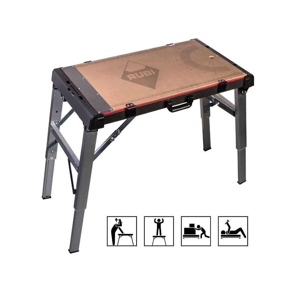 Table de travail pliante reglable 4 en 1 Rubi 66924