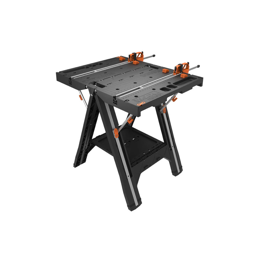 Etabli de travail et chevalet de sciage jusqu a 135 kg worx WX051