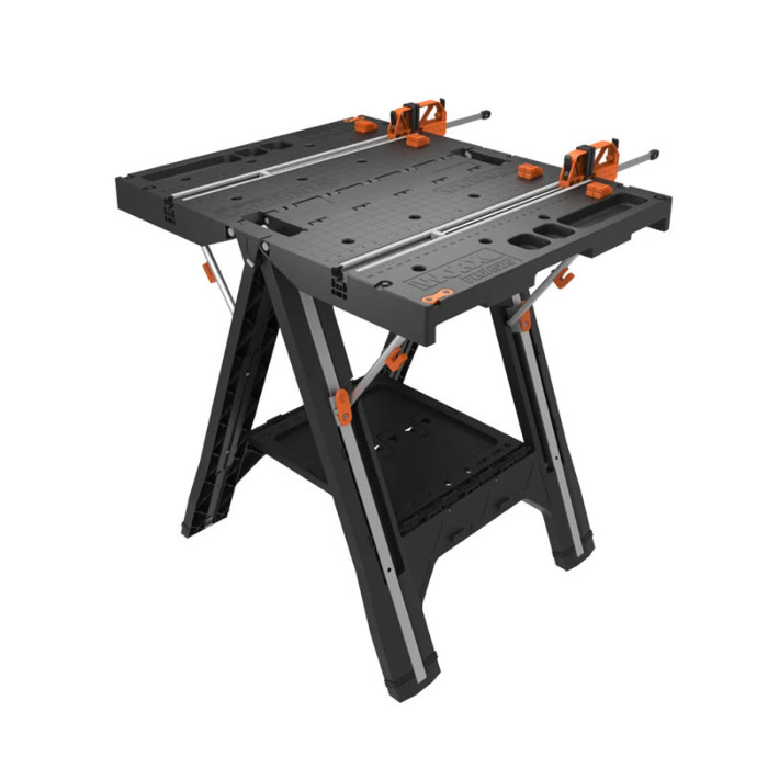 Etabli de travail et chevalet de sciage jusqu a 135 kg worx WX051