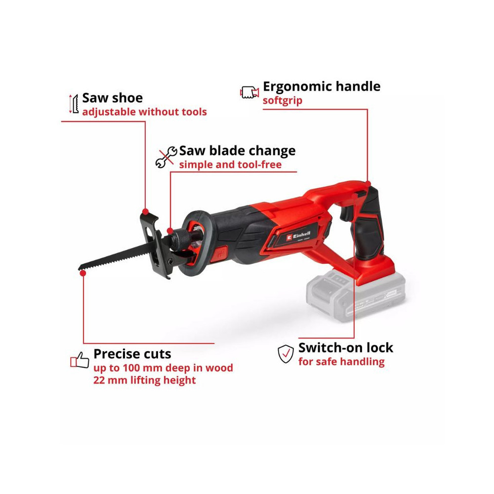 Scie sabre 18V te ap 1822 li solo Einhell 4326300
