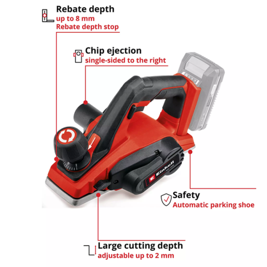 Rabot 18V 82 mm te pl 1882 li solo Einhell 4345400