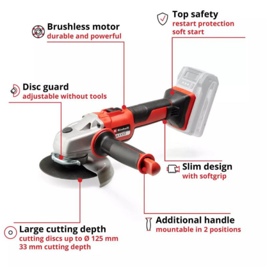 Meuleuse d angle O125MM 18V solo axxio 18125 Einhell 4431140