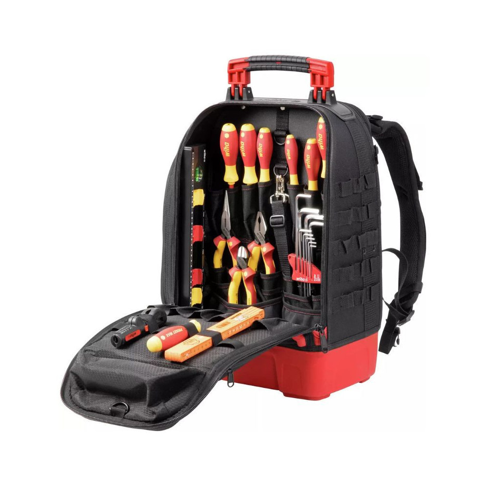 Sac a dos d outils electricien 27 pcs wiha 45528