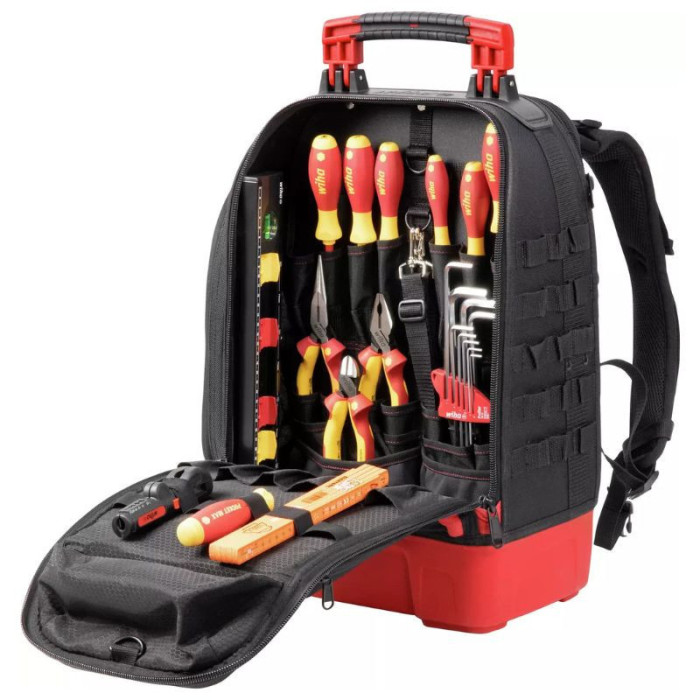 Sac a dos d outils electricien 27 pcs wiha 45528