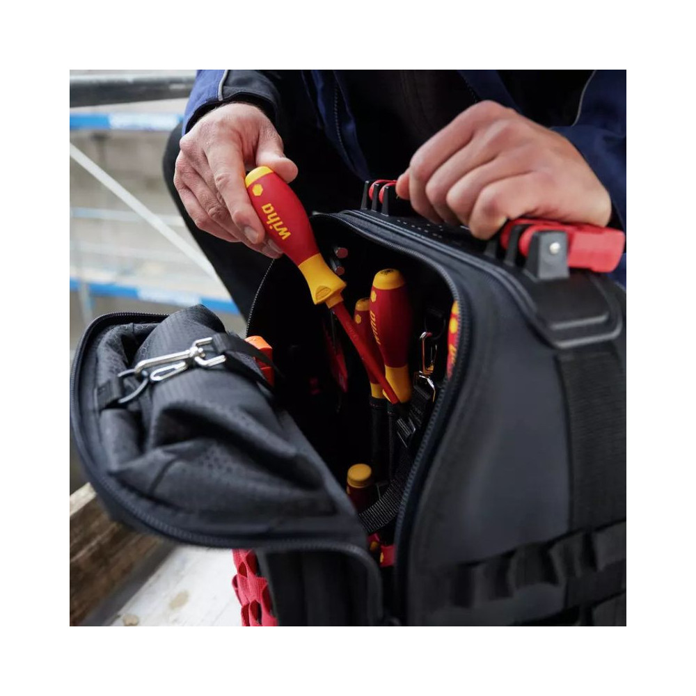 Sac a dos d outils electricien 27 pcs wiha 45528