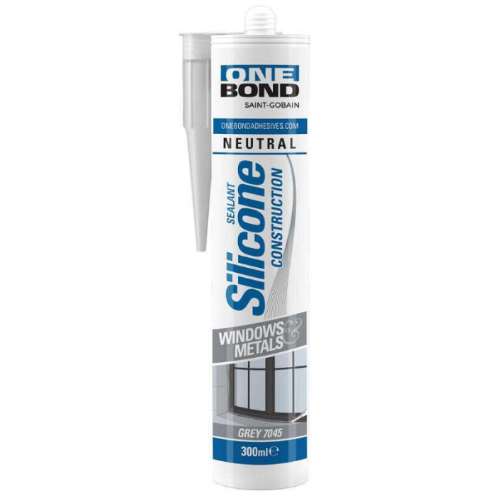 Mastic silicone construction neutre gris 7045 300ML 1PC onebond 66254431119