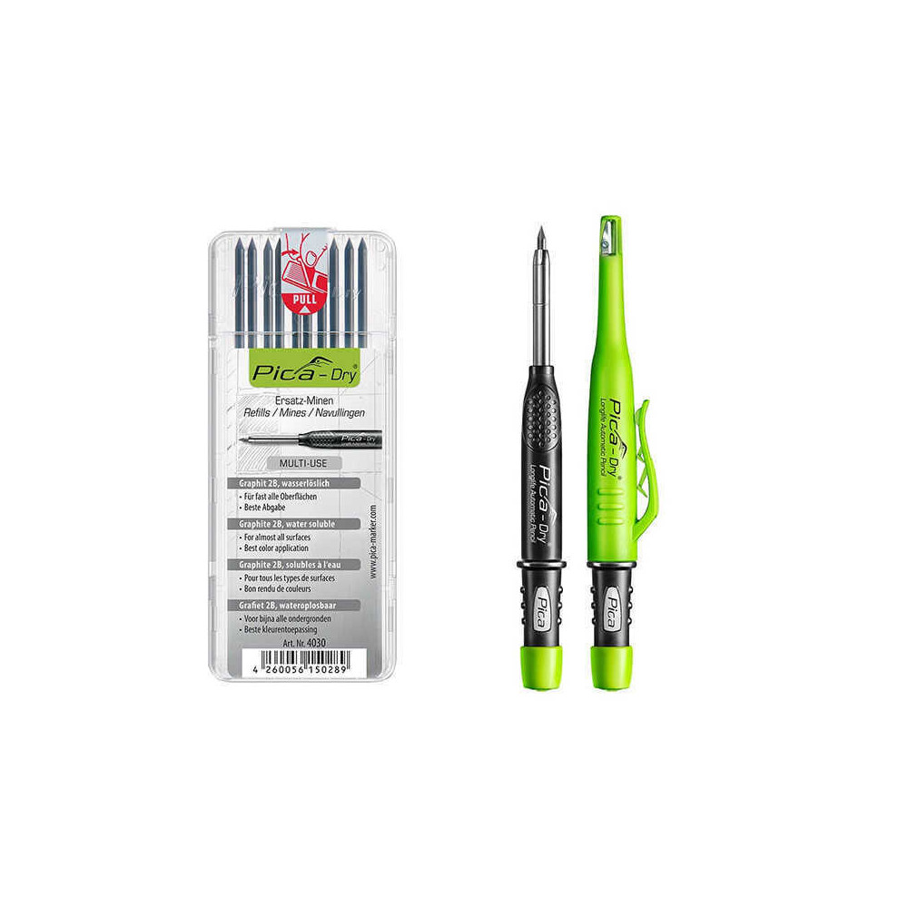 Crayon de chantier avec kit de 10 mines Pica 3030+4030 au prix HT