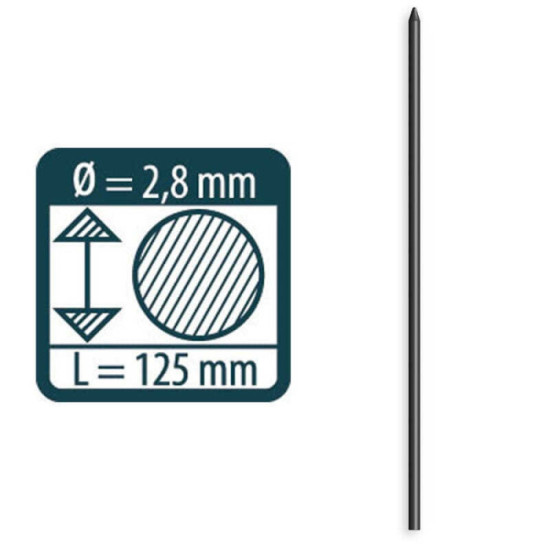 Kit de 10 mines de rechange graphite pour crayon dry Pica 4030