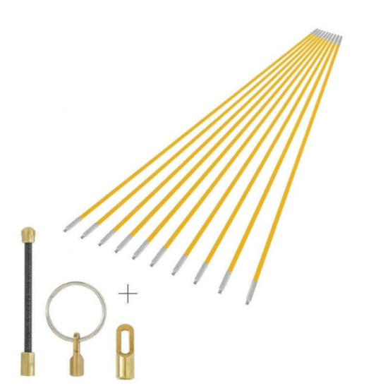 Jeu de 10 baguettes tire fils 1M avec accessoires taravello pro 203