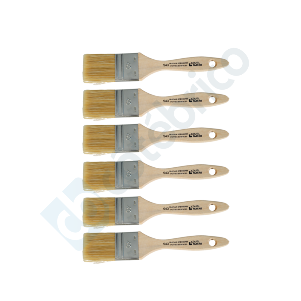 Lot de 6 brosses plates 40 outil parfait 943540X6