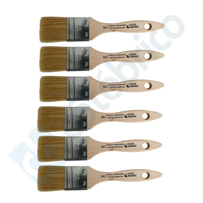 Lot de 6 brosses plates 35 outil parfait 943535X6