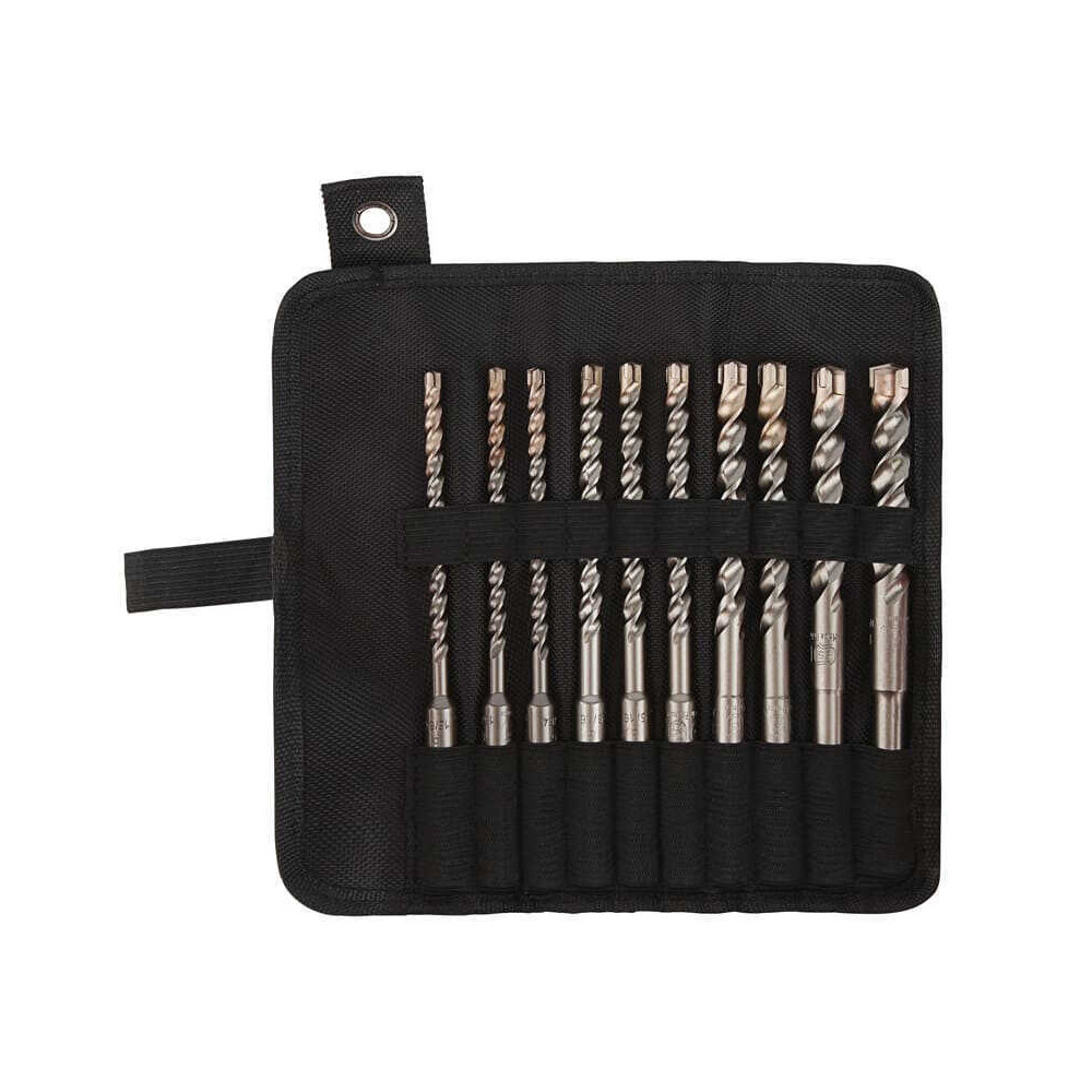 Trousse de forets sds plus booster plus L160 o 6 8 10 12 14 mm 10 pcs diager 072B