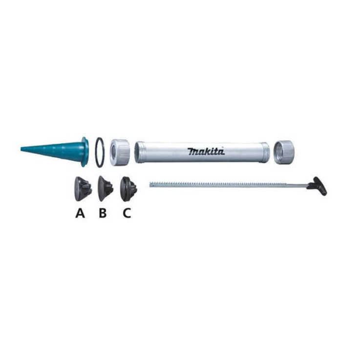 Tube aluminium pour cartouche 600 ml Makita 196352 6