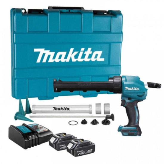 Pistolet a mastic sans fil avec batteries en coffret Makita DCG180RMEX