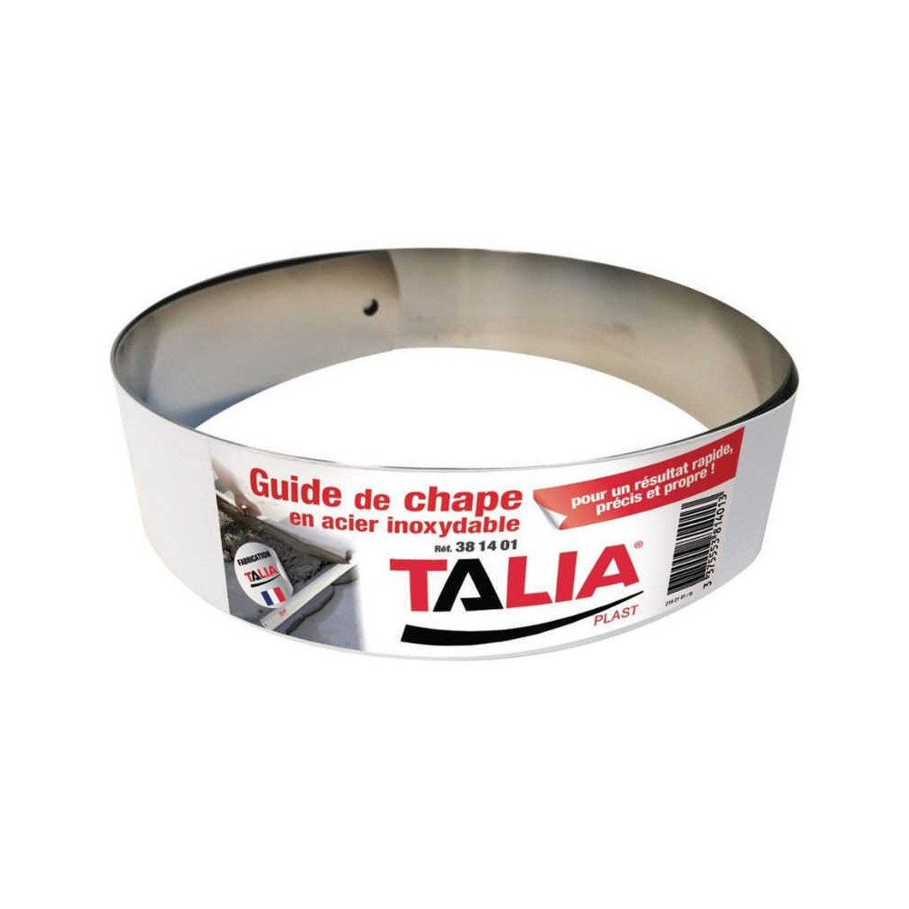 Guide de chape en acier inoxydable 2 metres taliaplast 381401
