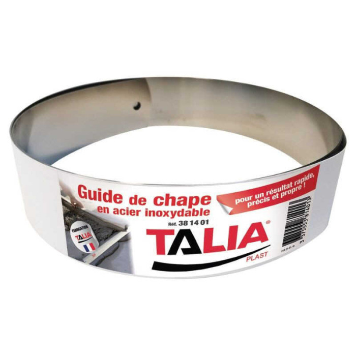 Guide de chape en acier inoxydable 2 metres taliaplast 381401
