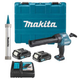 Pistolet a mastic 12 v cxt li ion 2X20 ah en valise Makita CG100DSAEB