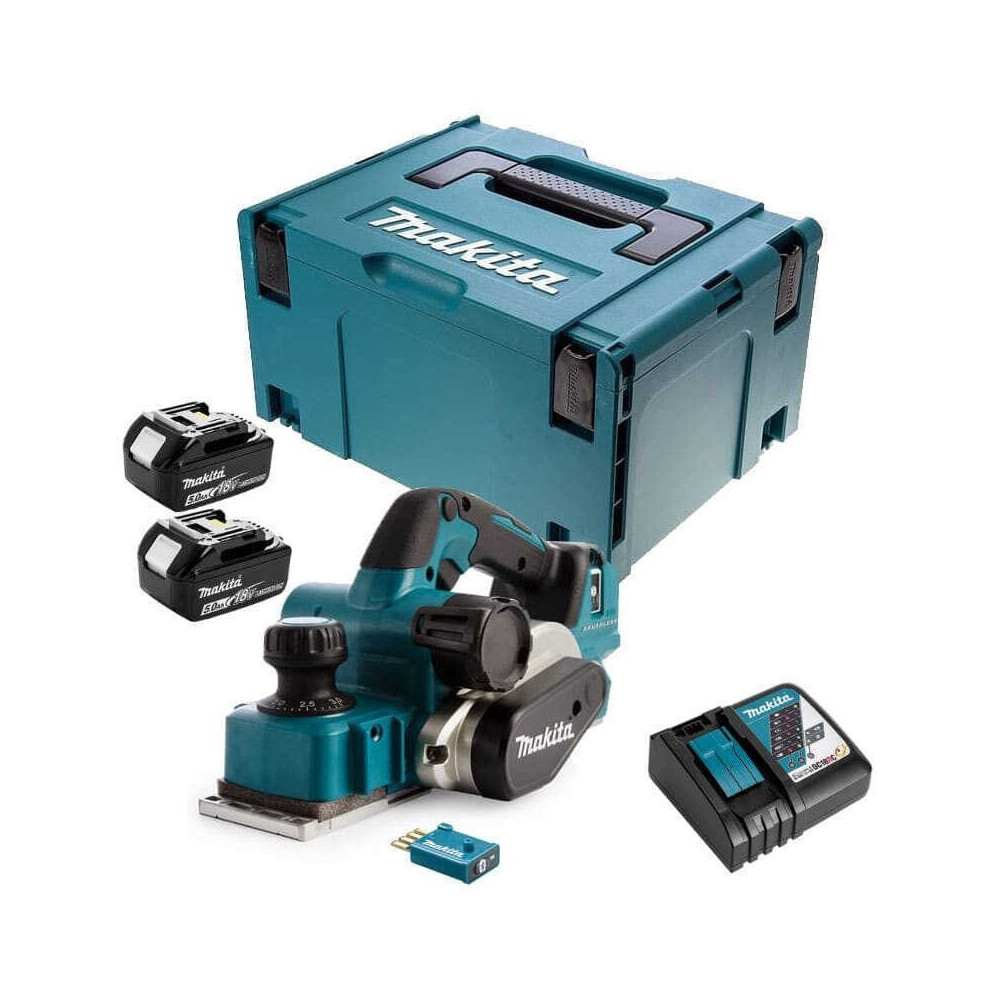 Rabot sans fil 18V avec moduke aws Makita DKP181RTJU