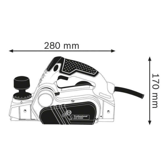 Rabot electrique gho 26 82 d Bosch 06015A4300