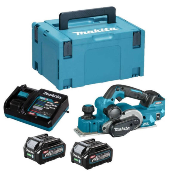 Rabot 40V xgt max 82MM 2X25 ah en makpac Makita KP001GD201