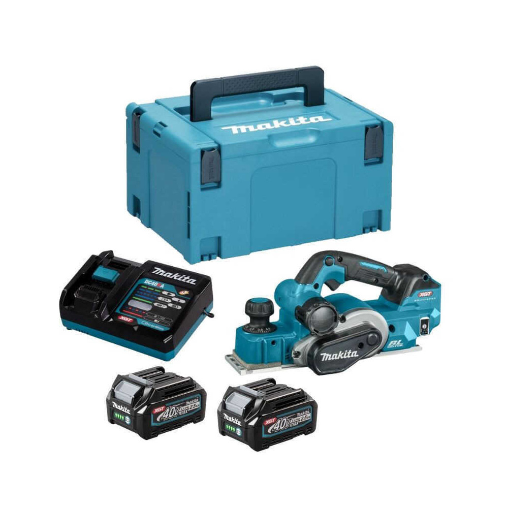 Rabot 40V xgt max 82MM 2X25 ah en makpac Makita KP001GD201