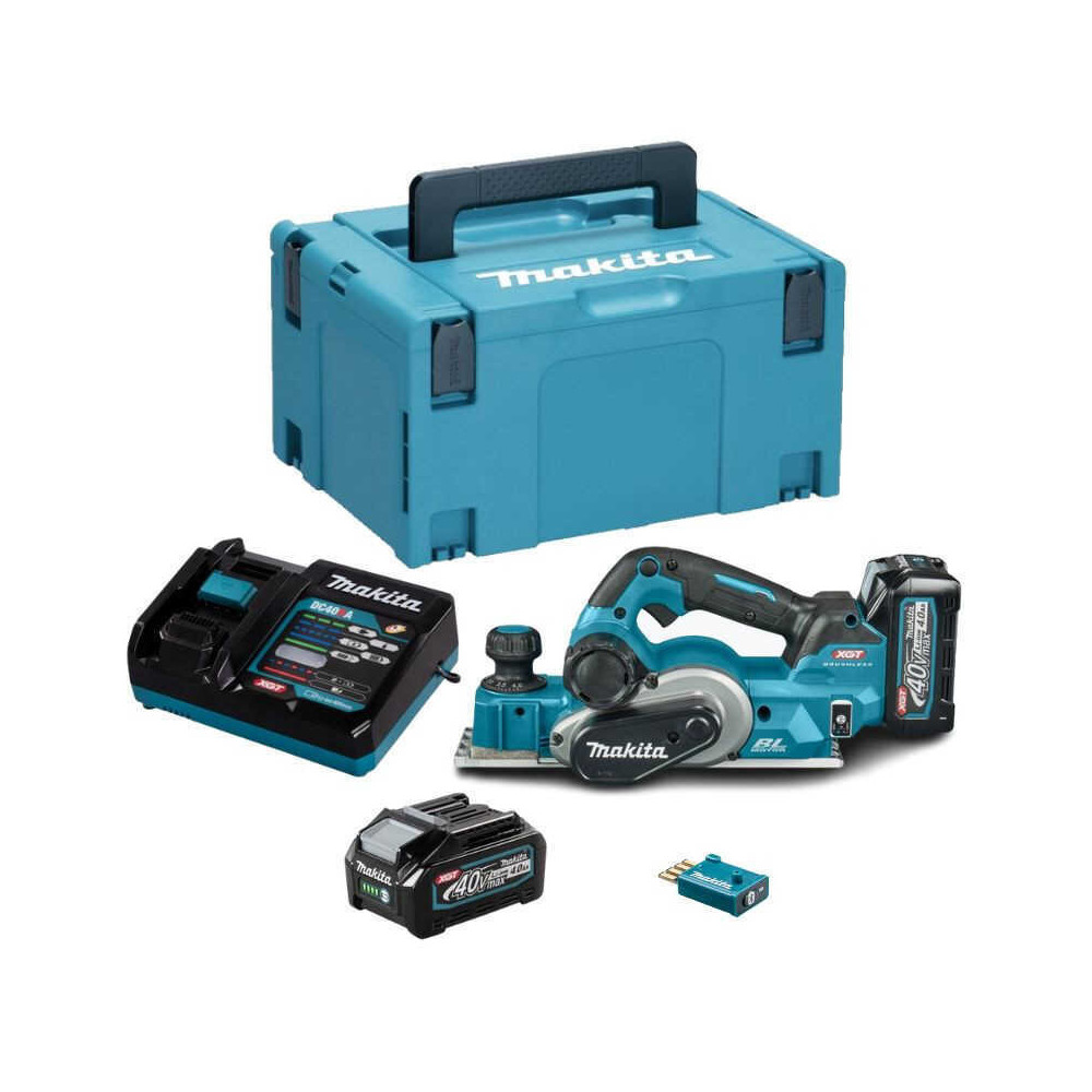 Rabot 40V xgt max 82MM 2X40 ah avec aws en makpac Makita KP001GM202
