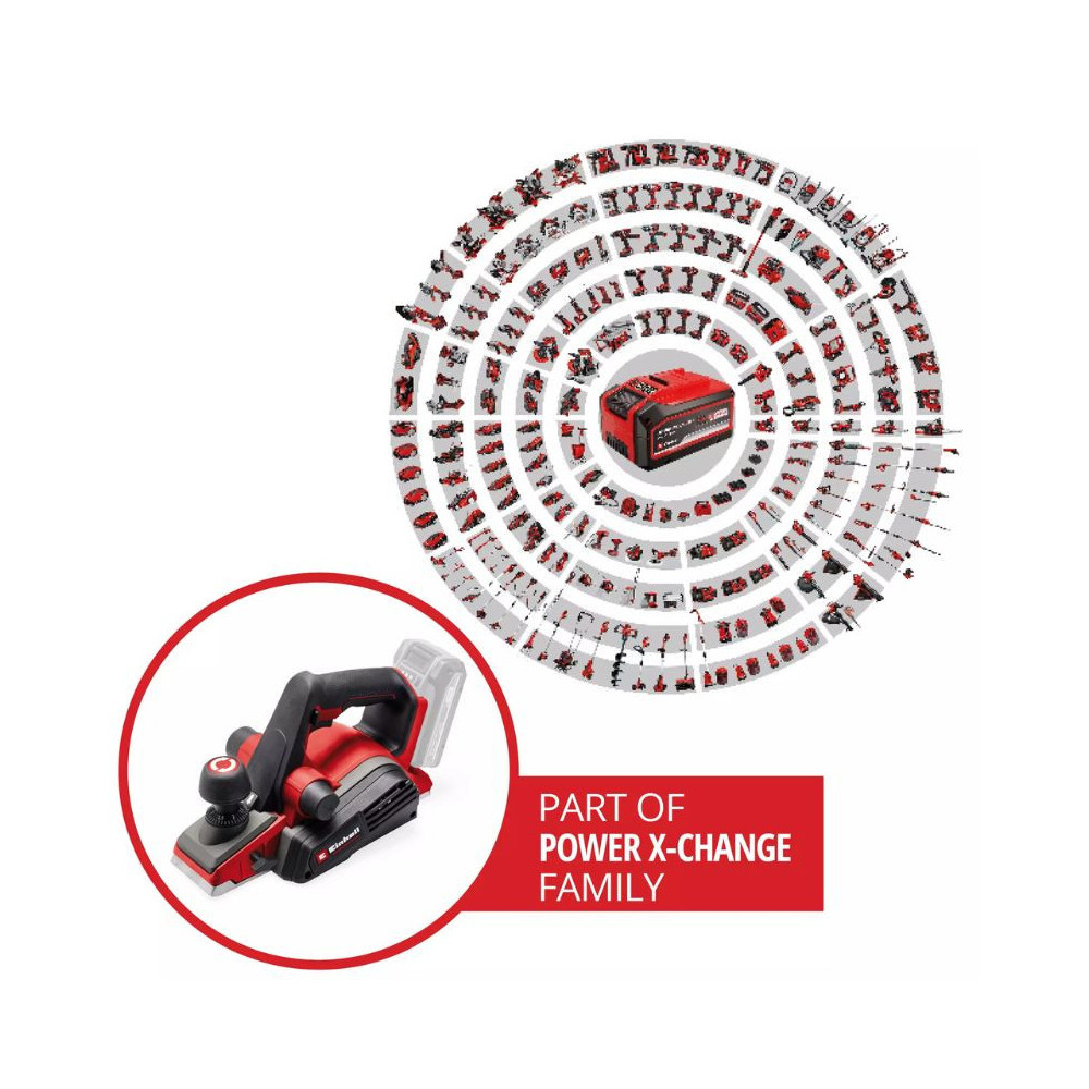 Raboteuse sans fil 18V 82MM tp pl 183 li bl solo Einhell 4345405