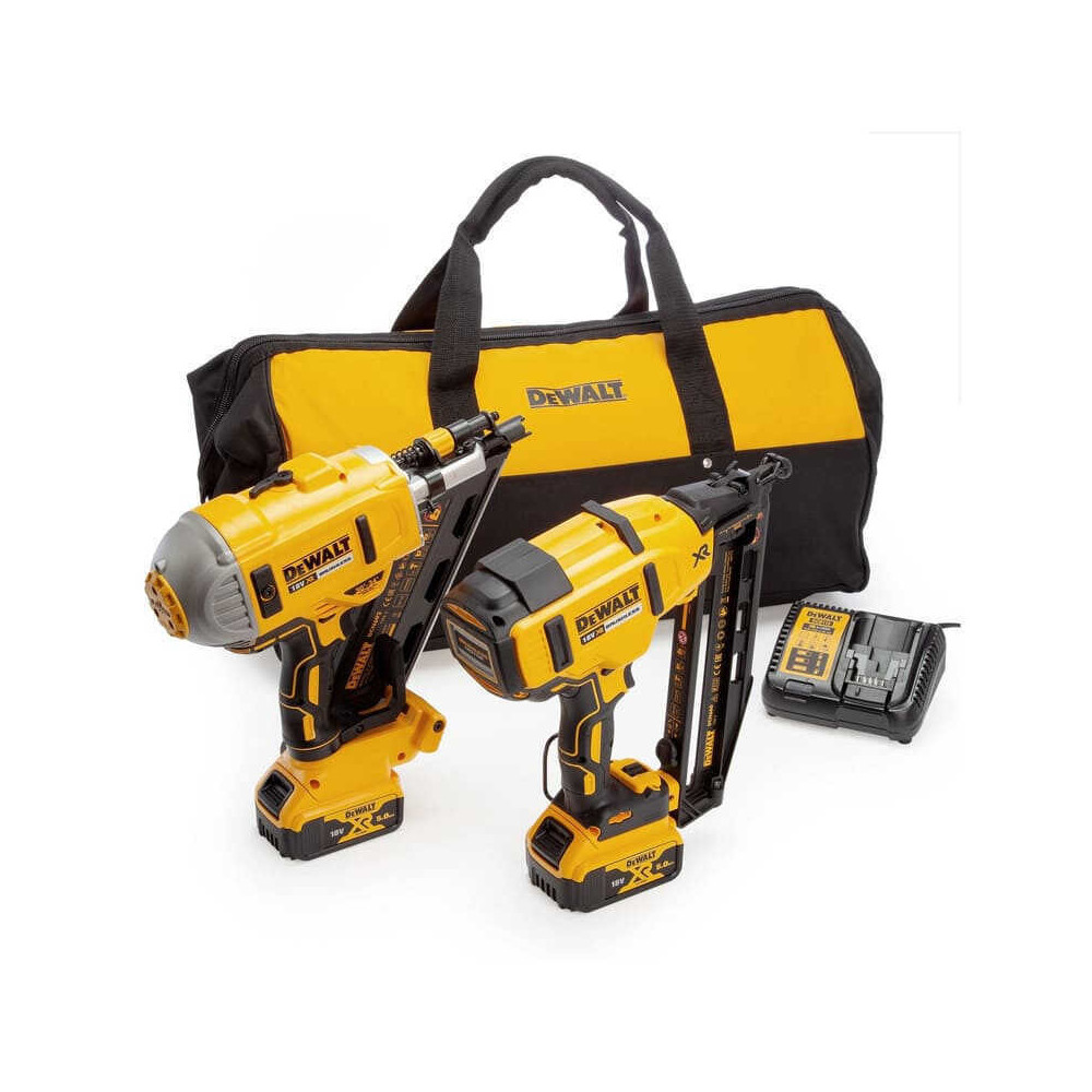 Pack charpentier deux cloueurs 18V xr li ion brushless Dewalt DCK2046P2