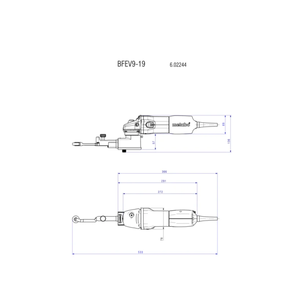 Ponceuse a bande 950W bfe 9 20 set en metabox Metabo 602244500