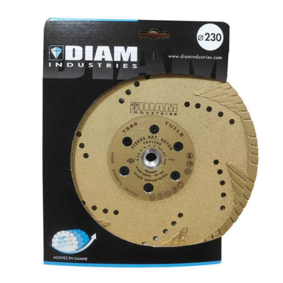 Disque diamant avec flasque deportee 230MM diam industries TS8023022FD