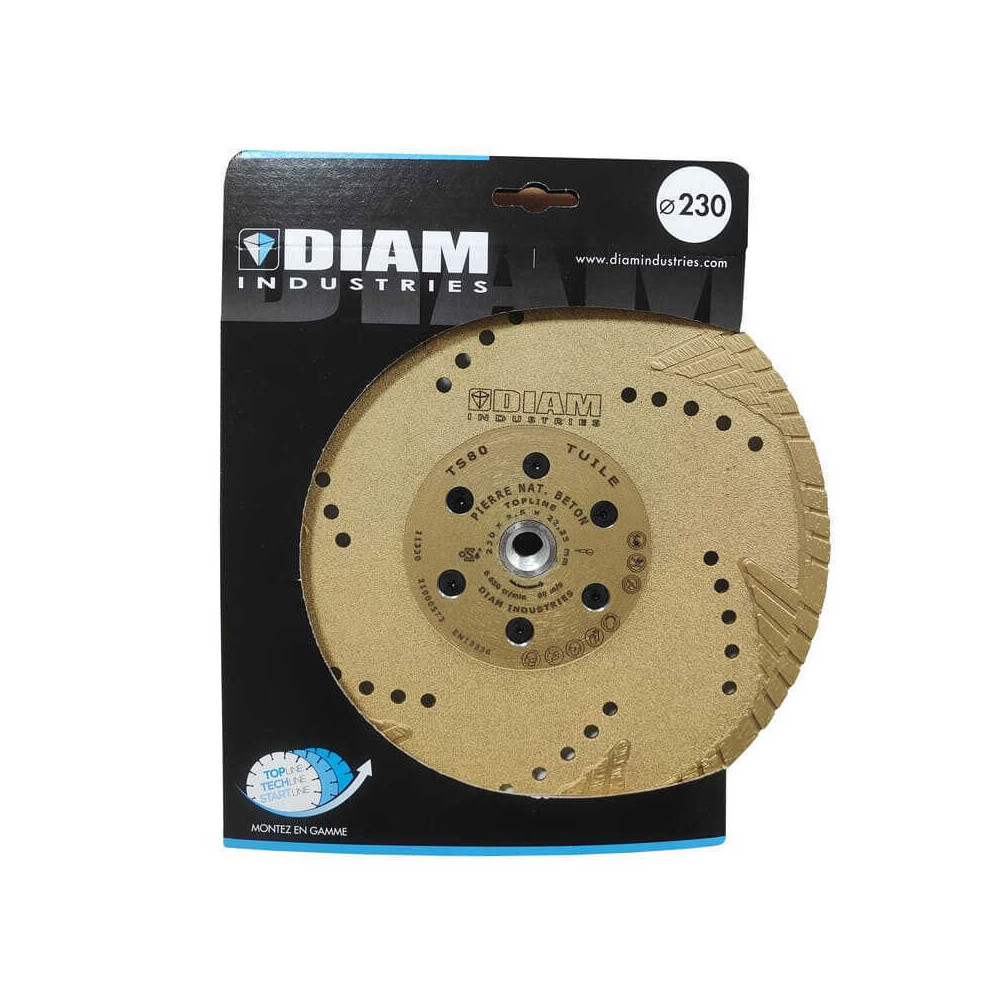 Disque diamant avec flasque deportee 230MM diam industries TS8023022FD