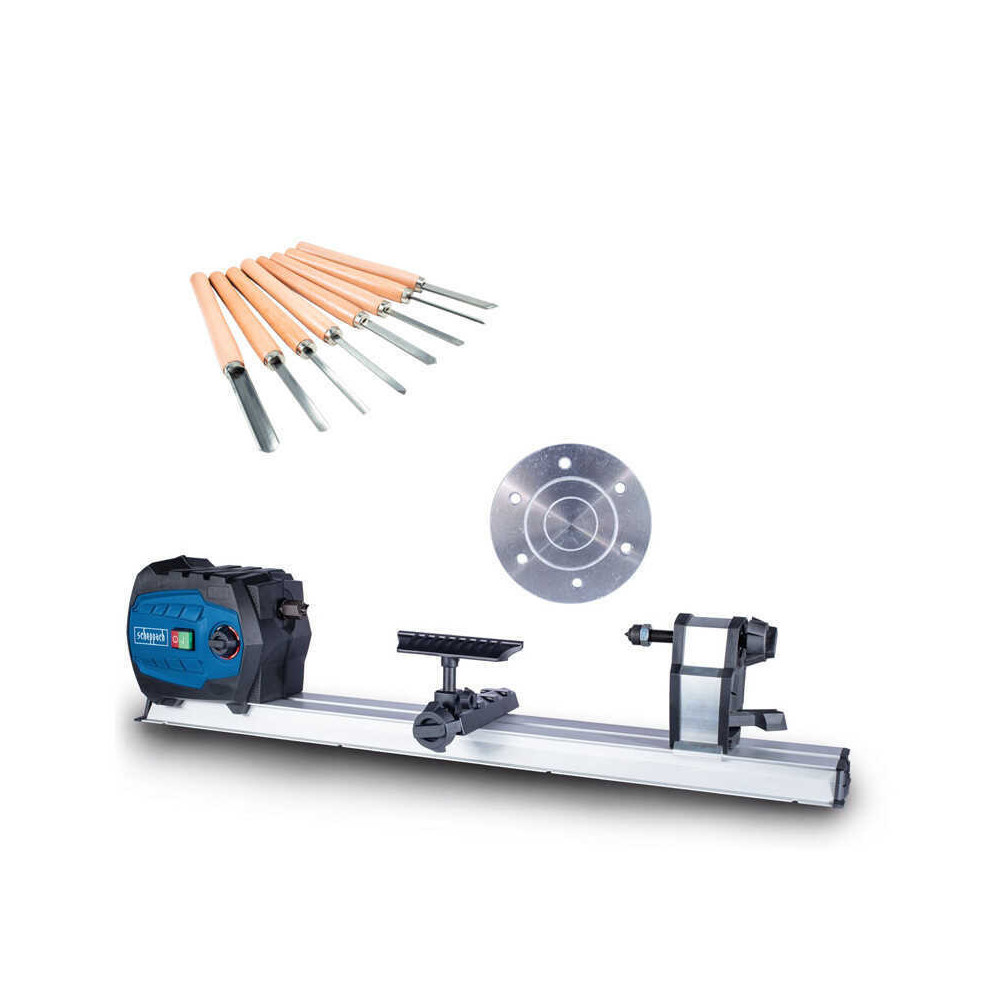 Tour a bois tours coffret de gouges DM600VARIO scheppach 59023059017902301601