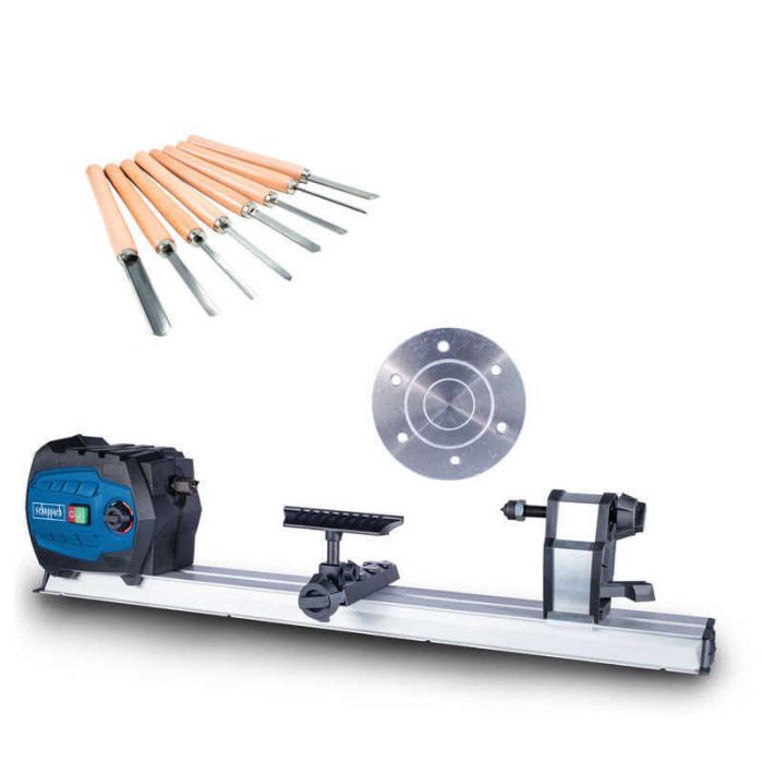 Tour a bois tours coffret de gouges DM600VARIO scheppach 59023059017902301601