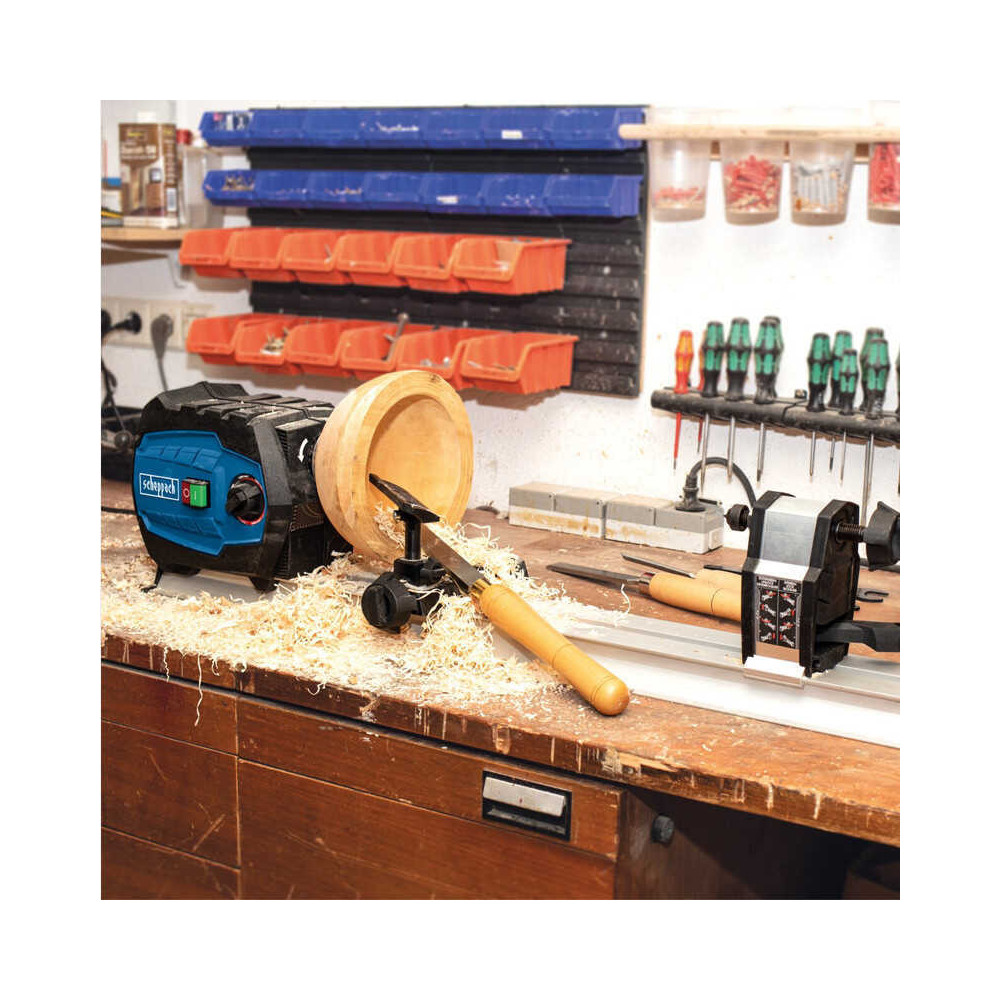 Tour a bois tours coffret de gouges DM600VARIO scheppach 59023059017902301601