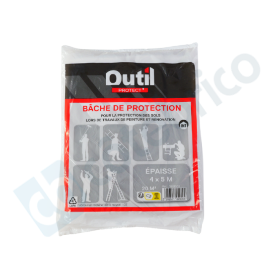 Bache de protection epaisse 4X5M 20M outil parfait 1049000