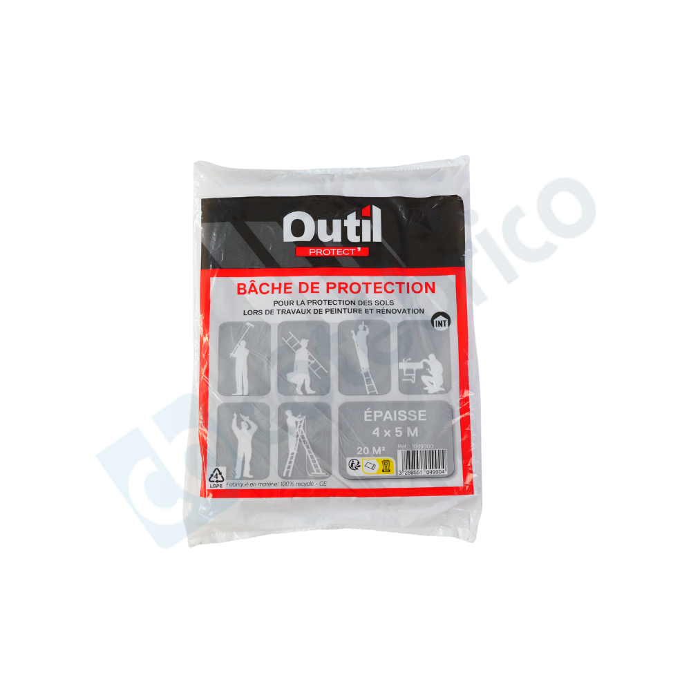 Bache de protection epaisse 4X5M 20M outil parfait 1049000