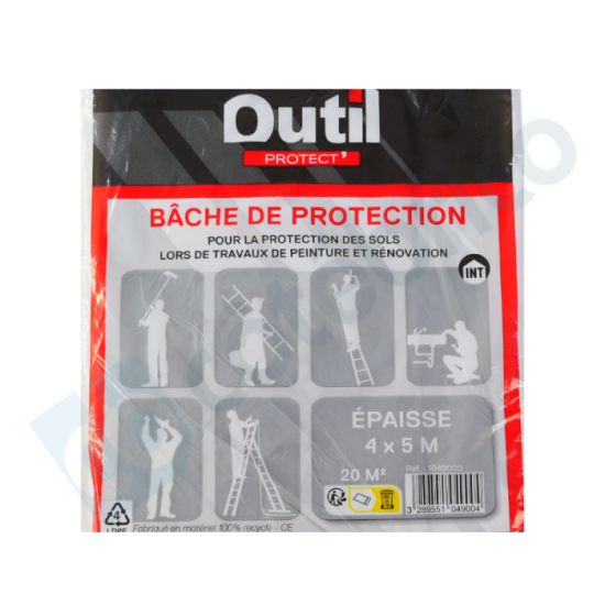 Bache de protection epaisse 4X5M 20M outil parfait 1049000