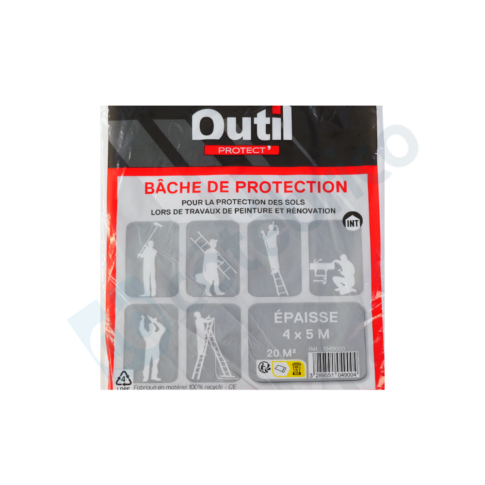 Bache de protection epaisse 4X5M 20M outil parfait 1049000