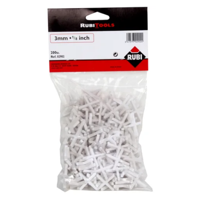 RUBI Croisillons joints 3 mm - Sachet 200 pièces