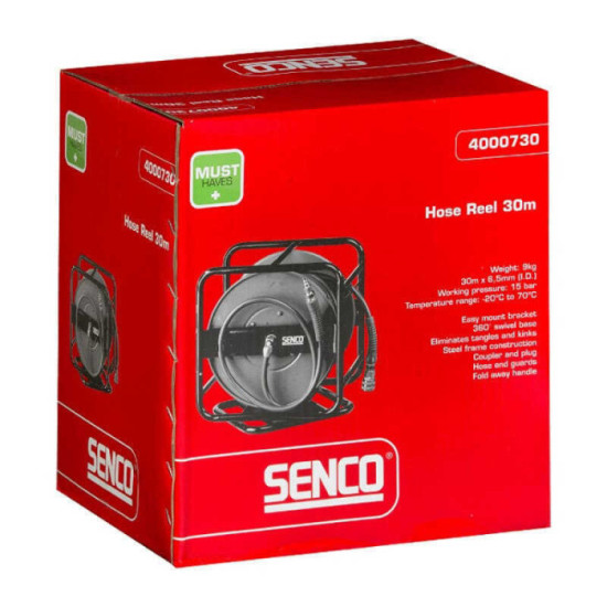 Enrouleur de flexible universel pu 30 m x 8 mm senco 4000730